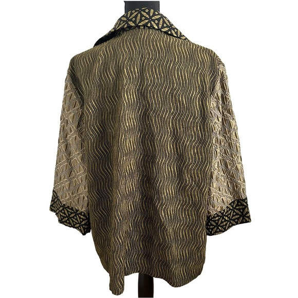 Chico's Geometric Pattern Jacket Size Large (Chico’s Size 2) - Picture 2 of 3